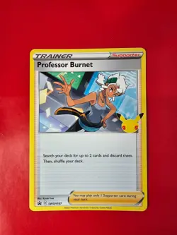 Pokemon Sword & Shield Promo Professor Burnet (Celebrations) SWSH167 Card - Image 3