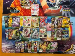 Pokemon Card Full Art Alt Art Fire Rayquaza Reshiram Deoxys Pikachu 32 Cards - Image 1