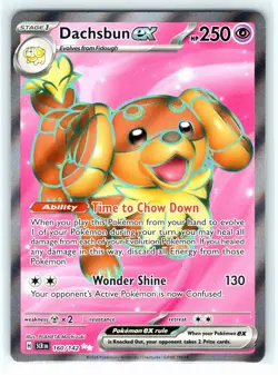 Pokemon Card - Dachsbun ex 160/142 - Stellar Crown - Ultra Rare- Near Mint - Image 1