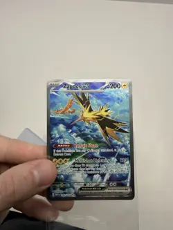 Pokemon TCG Zapdos EX Holo Card 202/165 Scarlet & Violet 151 Sir NM Condition - Image 4