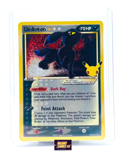 Pokemon Umbreon Gold Star #17 Celebrations (Small Crease on Card) - Image 1