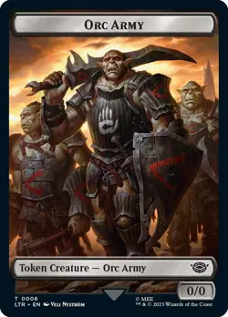 MTG ORC ARMY TOKEN- MAGIC THE GATHERING - TALES OF MIDDLE-EARTH LTR LOTR TOKEN - Image 1