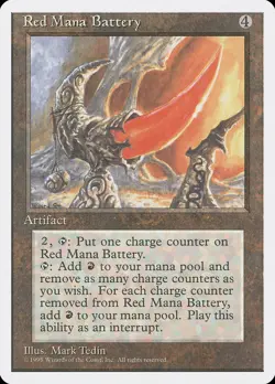 1x Red Mana Battery - LP - 4th Edition - SPARROW MAGIC mtg - Image 1