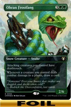 1x - Ohran Frostfang - FOIL BORDERLESS #650 - Commander Masters - NM MTG - Image 1