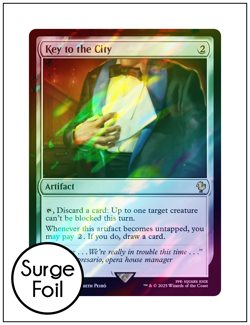 1x Key to the City, Surge Foil, Final Fantasy, Magic MTG NM - Image 1
