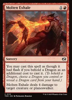 x4 Molten Exhale - Foil C MTG Tarkir: Dragonstorm M/NM, English - Image 1