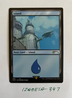 MTG Land - Island #485 - NON-FOIL - Secret Lair x Arcane SLD Promo NM/M Unplayed - Image 1