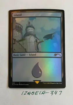 MTG Land - Island #485 - FOIL - Secret Lair x Arcane SLD Promo NM/M Unplayed - Image 1