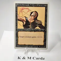 MTG - 3rd Edition - Revised - Unholy Strength - Common - MP/LP - Image 1