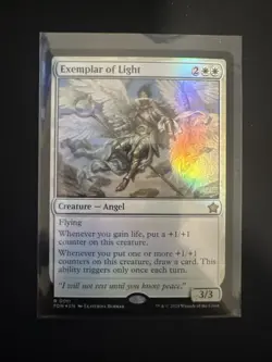 MTG Exemplar of Light Foundations Foil FDN Magic The Gathering NM Mint - Image 1