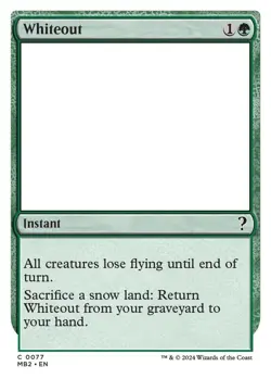 Whiteout (White Border) Mystery Booster 2 Common NM Magic: The Gathering Normal - Image 1