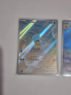 Pokemon 151 Squirtle, Wartortle & Blastoise Illustration Rares Full Evolution! - Image 2