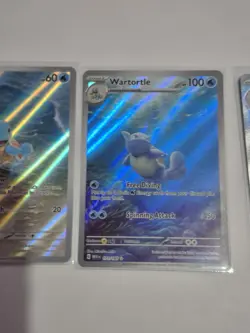 Pokemon 151 Squirtle, Wartortle & Blastoise Illustration Rares Full Evolution! - Image 3