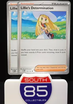 Lillie's Determination 119/132 - Pokemon TCG Playset x2 - Mega Evolution Trainer - Image 1