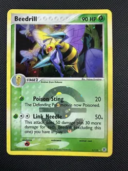 Pokemon TCG Beedrill Reverse Holo Fire Red Leaf Green 1/112 - Image 1