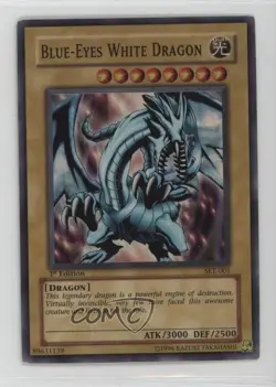 SR - Blue-Eyes White Dragon 1st Ed. YuGiOh Starter Deck Kaiba Evolution #SKE-001 - Image 1