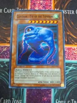 Yu-Gi-Oh! TCG Cloudian - Eye of the Typhoon GLAS-EN005 Super Rare 1st Edition NM - Image 1