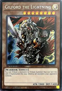 GILFORD THE LIGHTNING SECRET RARE SBC2-ENC01 LIGHT PLAY YUGIOH - Image 1