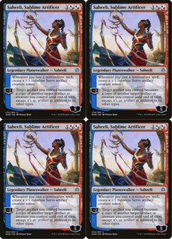 4x MTG 2019 SAHEELI - LEGENDARY PLANESWALKER UNCOMMON - MAGIC CARD x4 copies - Image 1
