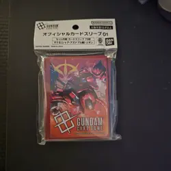 NEW Gundam Card Game - Official Card Sleeves 04 (Char's Zaku/Zeon) Sealed Rare - Image 1