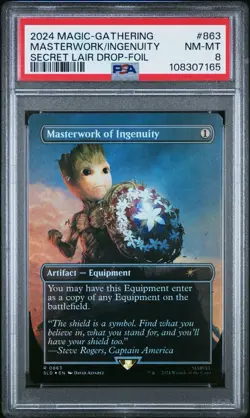 2024 MTG Marvel Masterwork of Ingenuity Foil Secret Lair Groot - Image 1