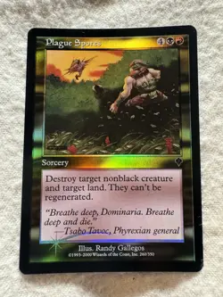 MTG - Plague Spores - Invasion - Foil - NM - Free Shipping! - Image 1