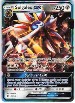 Solgaleo GX 89/149 Pokemon SM Base Set Holo Ultra Rare NM - Image 1