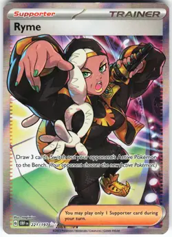 Ryme - 221/197 Pokemon SV03: Obsidian Flames Holo Ultra Rare NM - Image 1