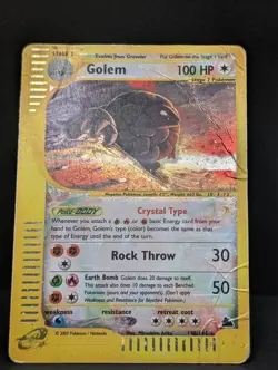 Golem Crystal 148/144 Skyridge Holo Ultra Secret Rare Pokemon TCG Nintendo - Image 3