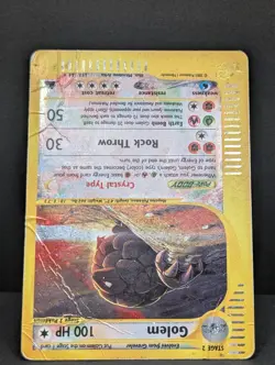 Golem Crystal 148/144 Skyridge Holo Ultra Secret Rare Pokemon TCG Nintendo - Image 4