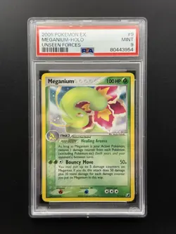 Meganium 9/115 Unseen Forces Reverse Holo Rare Pokemon TCG - PSA 9 Mint - Image 1