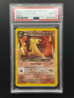 Dark Typhlosion 10/105 Neo Destiny Holo Rare Pokemon TCG - PSA 8 NM-Mint - Image 1