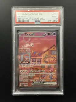 Mew ex 053 Sv: Scarlet & Violet Promo Cards Holo Pokemon TCG - PSA 9 Mint - Image 1