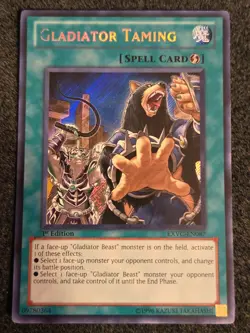 Gladiator Taming - EXVC-EN087 - Secret Rare - Yugioh 1st Edition VLP - Image 1