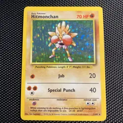 Hitmonchan - 7/102 - Pokemon Base Set Unlimited Holo Rare Card WOTC LP - Image 1