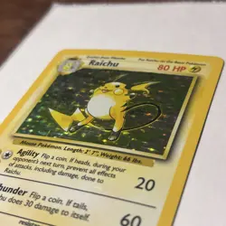 Pokemon TCG Raichu Base Set Holo Rare Card 14/102 Vintage - Image 3