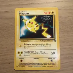 Pokemon Pikachu Promo Card 1999 Kids WB Presents Pokemon the First Movie - Image 1
