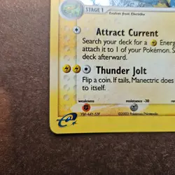 Manectric 9/109 Pokemon EX Ruby & Sapphire Holo Rare Card - LP - Image 4