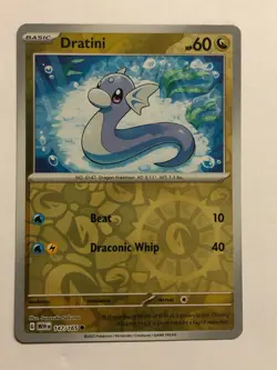Pokemon Card 151 Reverse Holographic Dratini 147/165 Near Mint - Image 1