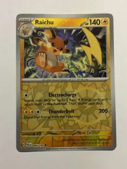 Pokemon Card Paldea Evolved Reverse Holographic Raichu 064/193 Near Mint - Image 1