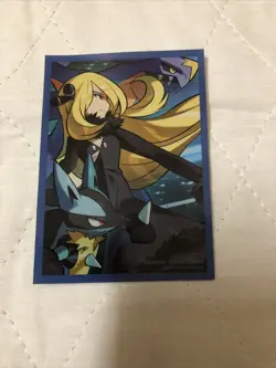 Pokemon Cynthia , Lucario, And Garchomp Card Sleeve/Shield, Deck Sleeves x64 - Image 3