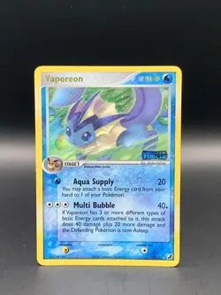 Vaporeon 19/115 Ex Unseen Forces Reverse Holo Rare LP Pokemon Card - Image 1