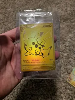 Pikachu V SWSH145 Promo Celebrations English Pokemon Card Sealed Cello Pack - Image 1