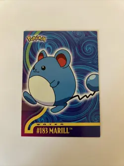Pokemon Card - Marill #183 - Johto Series - Topps - Lightly Played - Image 1