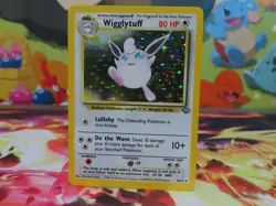 Wigglytuff 16/64 Jungle Holo Rare Pokemon Card 1999 WOTC LP Pack Pulled Sleeved - Image 1
