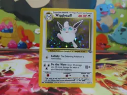 Wigglytuff 16/64 Jungle Holo Rare Pokemon Card 1999 WOTC LP Pack Pulled Sleeved - Image 2