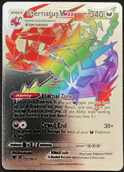 Eternatus Vmax Rainbow Silver Foil Textured Display Card - Image 1