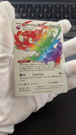 Eternatus Vmax Rainbow Silver Foil Textured Display Card - Image 2