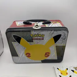 Pokemon TCG Celebration 25th Anniversary Collector’s Lunchbox W/Cards Stickers - Image 4
