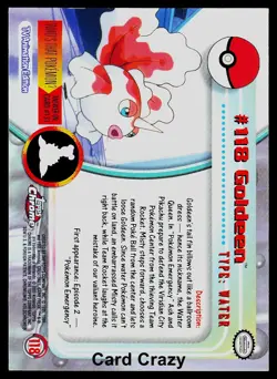 Goldeen #118 - Topps Chrome Series 2 Pokemon Card Played - Image 2